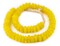 The Bead Chest Jumbo Rondelle Recycled Glass Beads: Extra Large African Disk Home Decor Beads for DIY Jewelry, Coffee Table, and Interior Design (Yellow)
